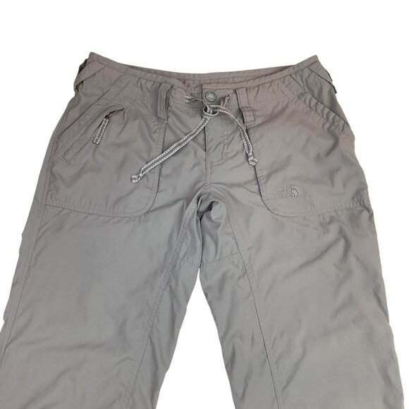 North Face Womens 6 Convertible Hiking Cargo Pants Gray Nylon Zip Off Legs - Picture 2 of 15